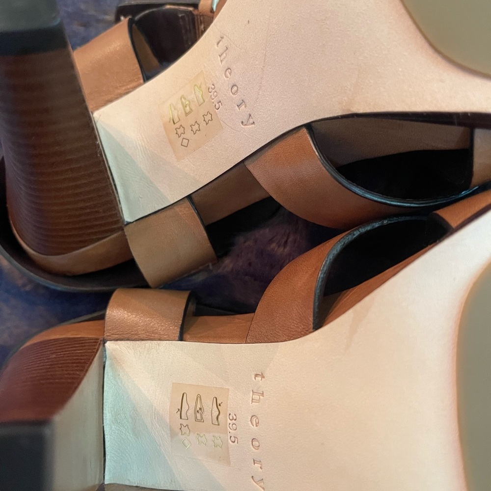 NEW Elegant Theory Tan Strappy Heels - Picture 5 of 8
